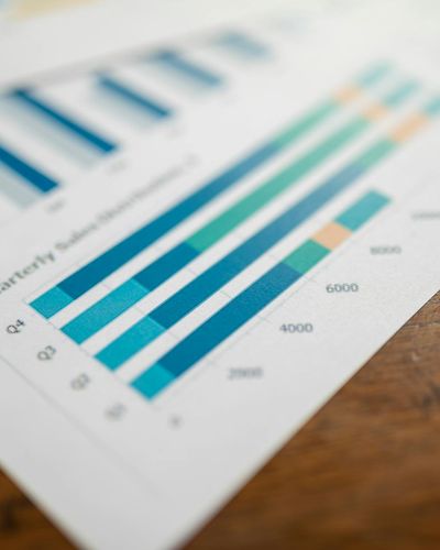 Confident financial analyst reviewing strategic business performance metrics